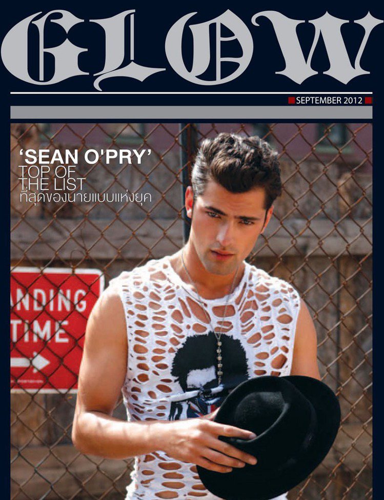 Sean O'pry是Glow雜誌九月號擔任封面人物。圖／擷取自covermenblog.com