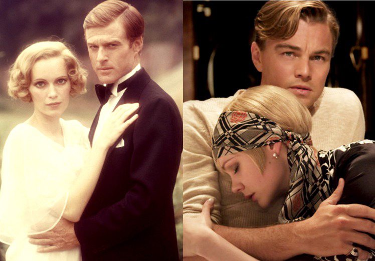 （左）1974版《大亨小傳》中，男主角Gatsby由勞勃瑞福飾演，女主角黛西由米...