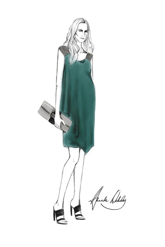 Dress by Amanda Wakeley。圖；文／美麗佳人