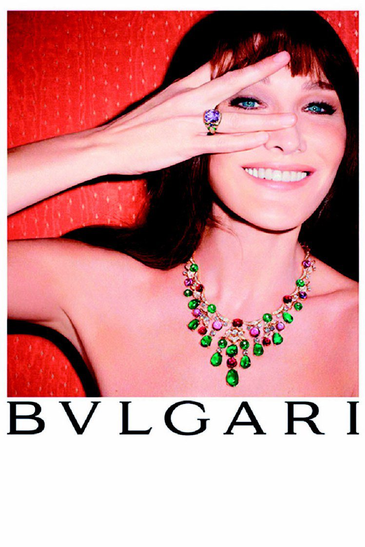 前法國第一夫人卡拉布妮代言Bulgari珠寶廣告。圖／Bulgari提供