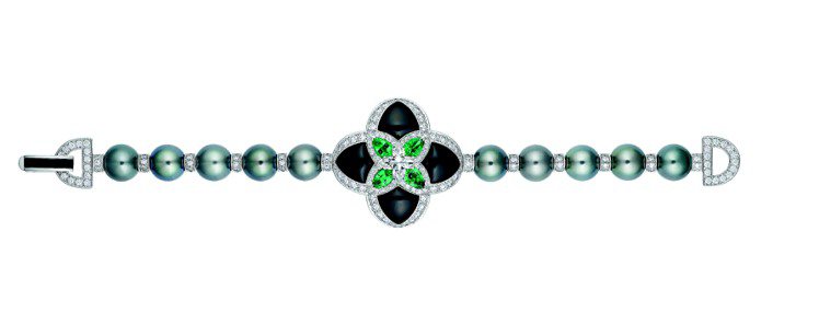 LV鍊戀(Chain Attraction)系列Hypnose手鍊，鑲嵌祖母綠、縞瑪瑙、珍珠、鑽石。約683萬元。圖／LV提供