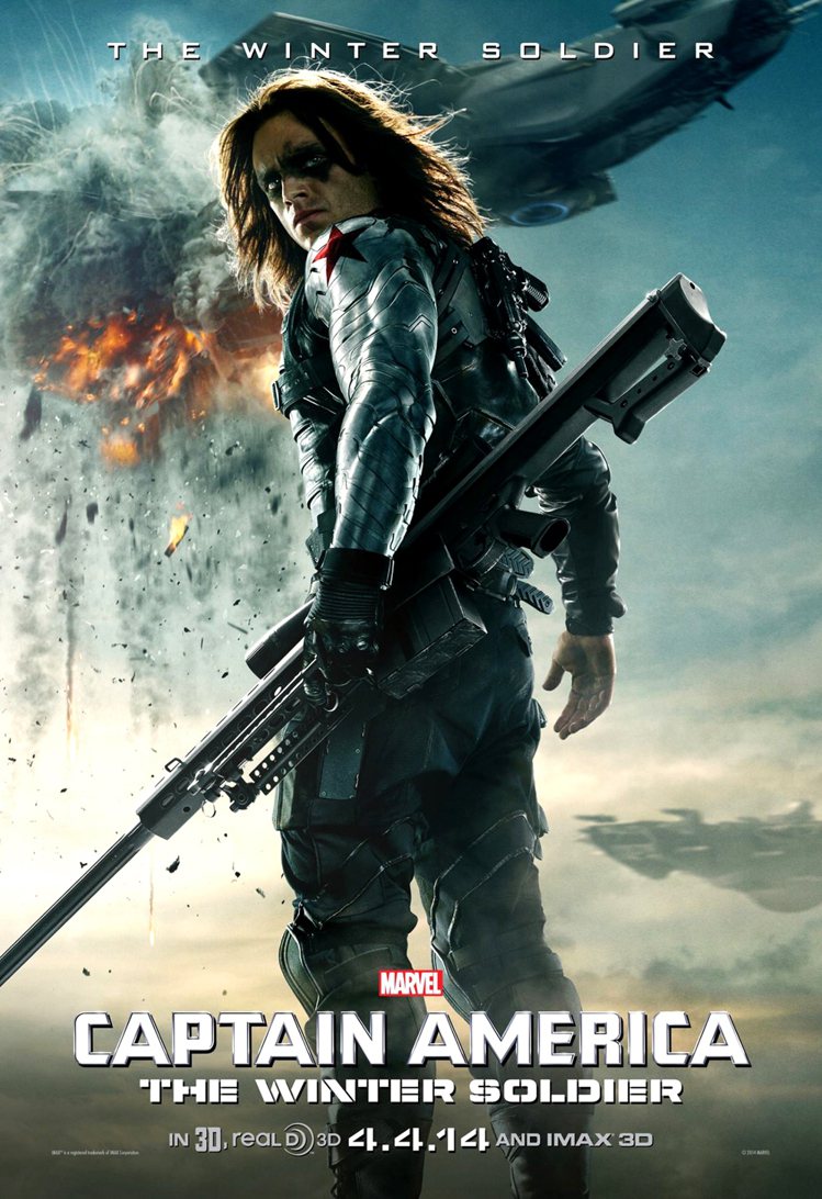 在《美國隊長2酷寒戰士》中飾演反派巴奇的賽巴斯汀斯坦，縱使面對超強敵人「肌肉帥哥...