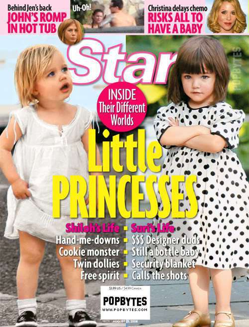 Shiloh曾被拿來和阿湯哥的女兒蘇蕊比較登上雜誌封面。圖／擷自femalefirst.co.uk