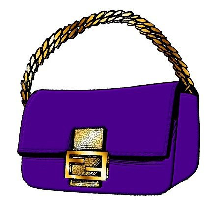 莎拉潔西卡派克設計的Fendi包，以紫色為主色調。圖／Fendi提供