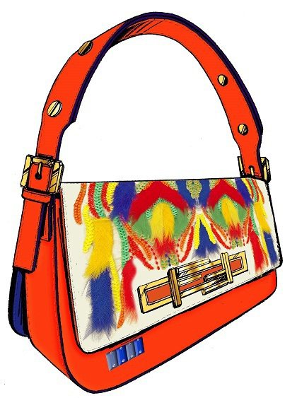 時尚部落客 Leandra Medine設計的Fendi包，風格大膽。圖／Fendi提供