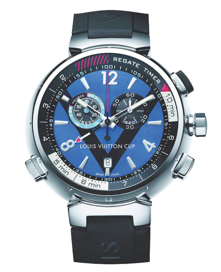 LV Tambour Regatta Navy男款手表、161,000元。圖／LV提供
