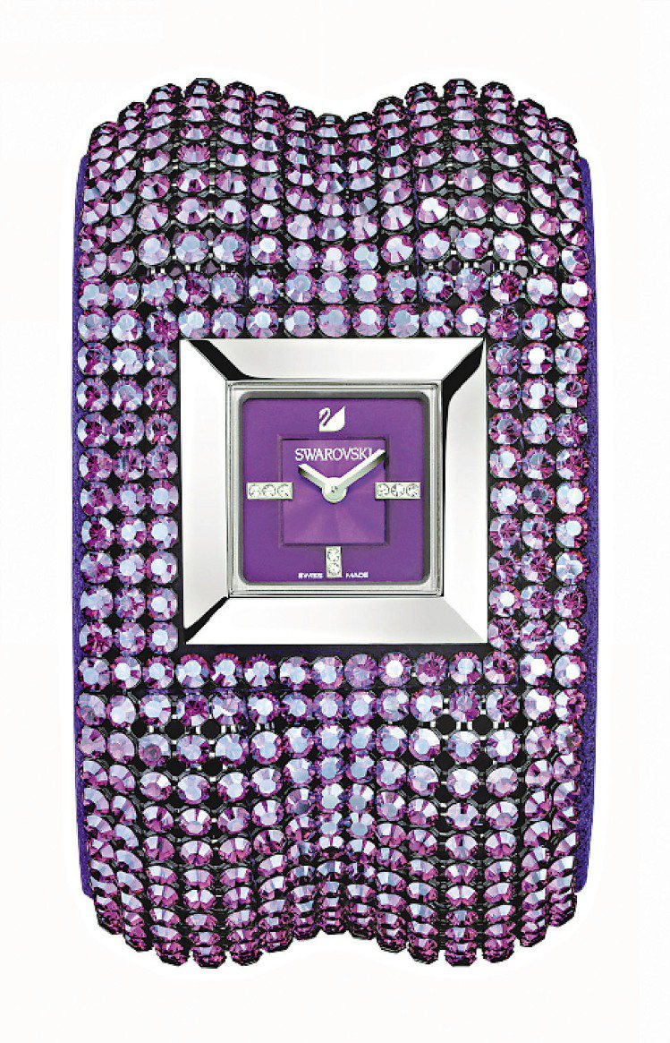 SWAROVSKI Elis Bangle Small Purple 手表，32,500元。圖／SWAROVSKI提供