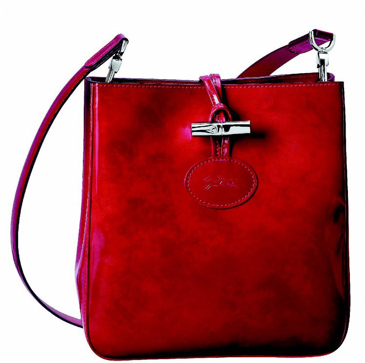 胭脂紅Roseau Box肩背包15,700元。圖／Longchamp提供