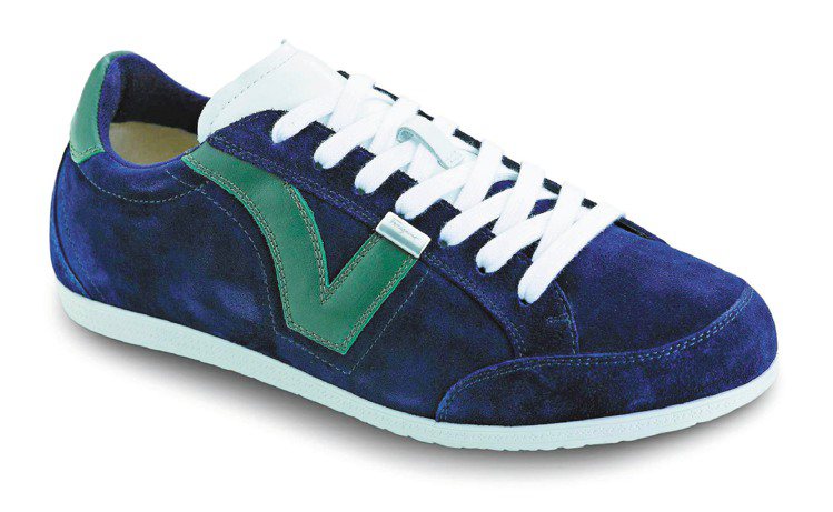 RUN藍綠色拼接麂皮運動鞋，18,900元。圖／Ferragamo提供