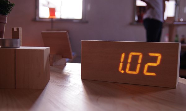 木製的溫柔 台灣檜木<u>LED</u>時計