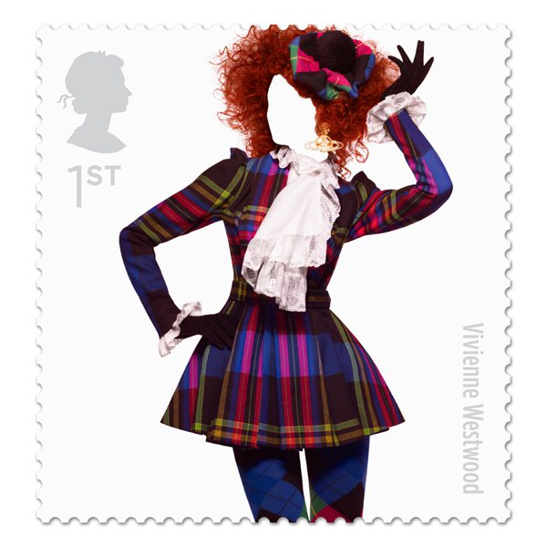 英國皇家郵政時裝郵票 Vivienne Westwood。圖／she.com.tw