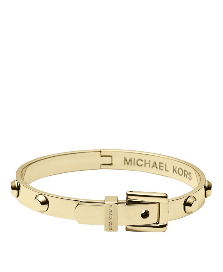MICHAEL KORS 金色鉚釘手環，3,880元。圖／MICHAEL KOR...