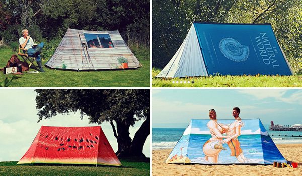 嘗試大膽又具有創意的帳篷，增加野營的樂趣。圖／Wow!La Vie提供