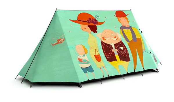 圖案有趣的帳篷創造連視覺都充滿笑意的舒緩之旅。圖／Wow!La Vie提供