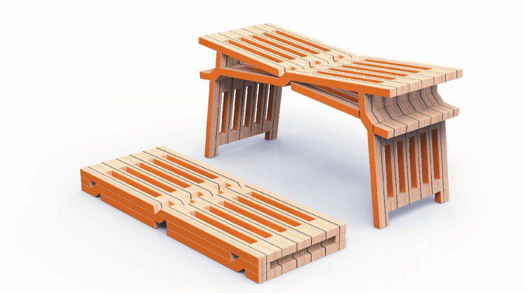 「Objets Nomades」商品，Clino Castelli設計的摺凳。圖／LV提供