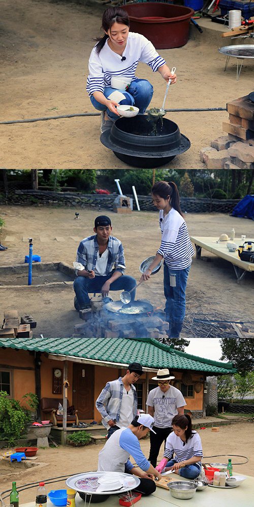 朴信惠在韓綜《一日三餐》中大展廚藝，賢慧勤快的模樣受到粉絲好評。圖／tvN，bnt提供