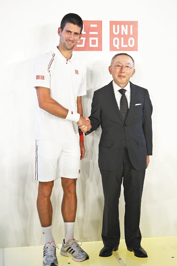 UNIQLO與網球球王約克維奇(左)跨界聯名，推出獨立系列。圖／UNIQLO提供