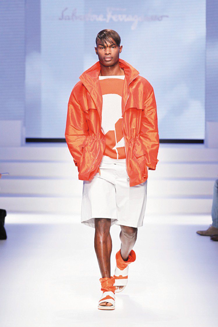 Ferragamo明年春夏男裝延續多色彩，並添加運動感。圖／Ferragamo提供