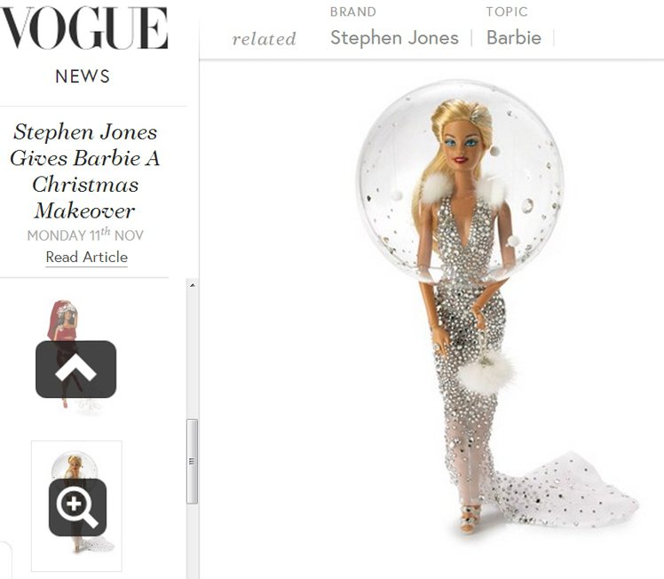 Snow Globe Barbie。圖／擷取自vogue.co.uk