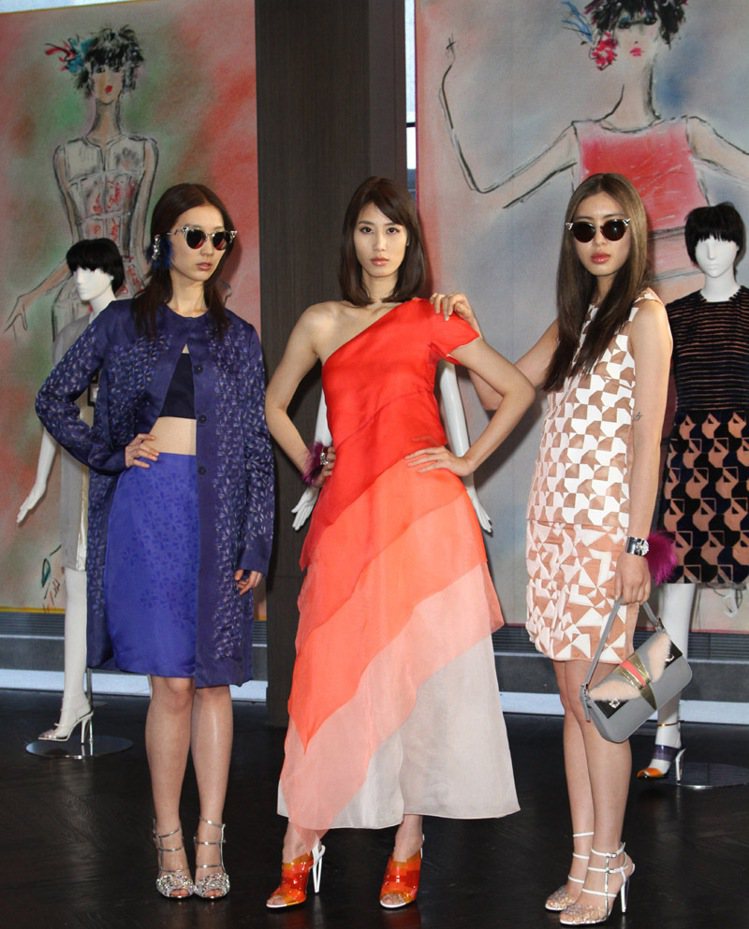 FENDI 2014春夏女裝以數位科技為靈感，演繹女性時尚美。記者陳瑞源／攝影