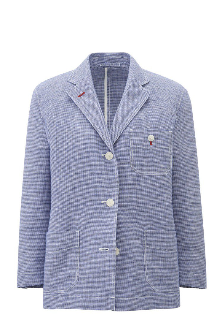 Bleu, Blanc, Parisienne女裝 IDLF 亞麻混紡外套，2,490元。圖／UNIQLO提供