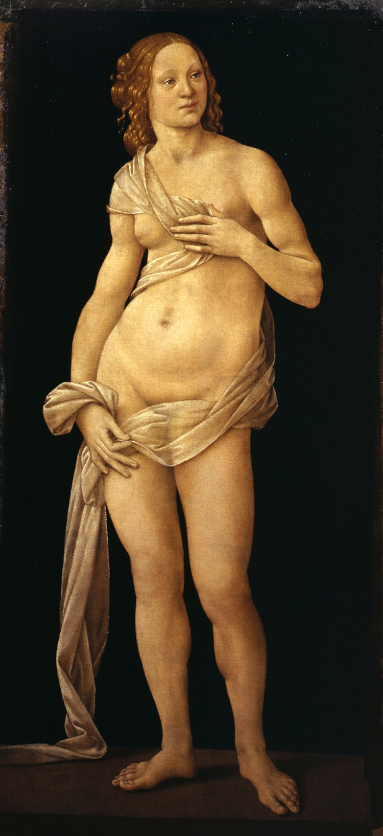 Ferragamo集團贊助修復烏菲茲美術館，圖為倫佐迪克雷蒂(Lorenzo di Credi)的作品維納斯。圖／Ferragamo提供