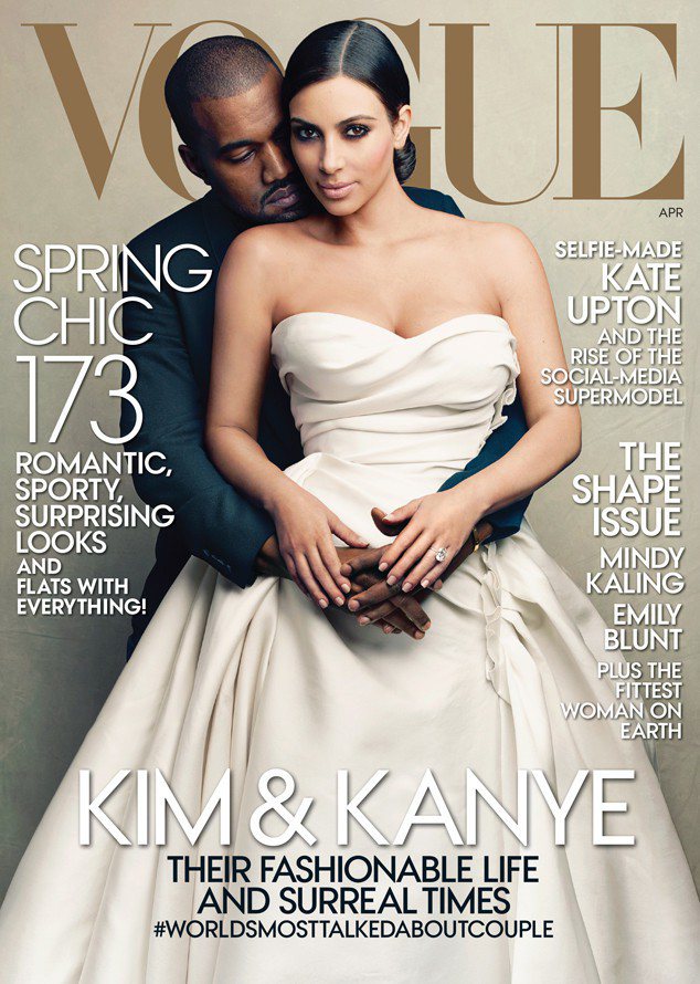 肯伊威斯特和金卡達夏登上Vogue雜誌封面，是風光的一年。圖／翻攝自Vogue雜誌