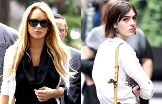 琳賽蘿涵（左）的穿衣風格比較美式、艾莉蘿涵（右）則是越來越有歐洲名模下秀後的「中性時尚感」。圖／達志影像、歐新社