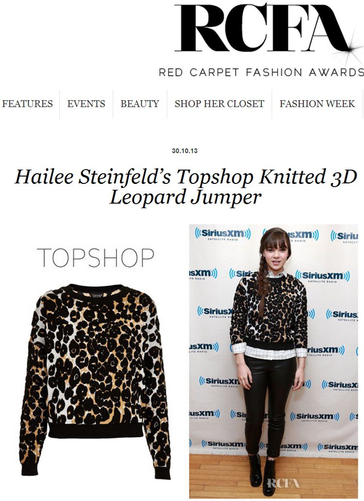 豹紋毛衣穿起來俏皮又帥氣。圖／擷取自redcarpet-fashionawards.com