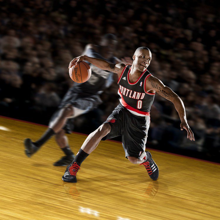 adidas Crazy Quick鞋款代言人NBA波特蘭拓荒者隊的Damian Lillard，今夏特地來台宣傳。圖／adidas提供