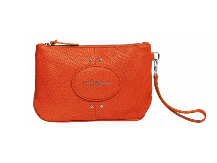 Quadri系列手袋(橙色)。圖／Longchamp提供