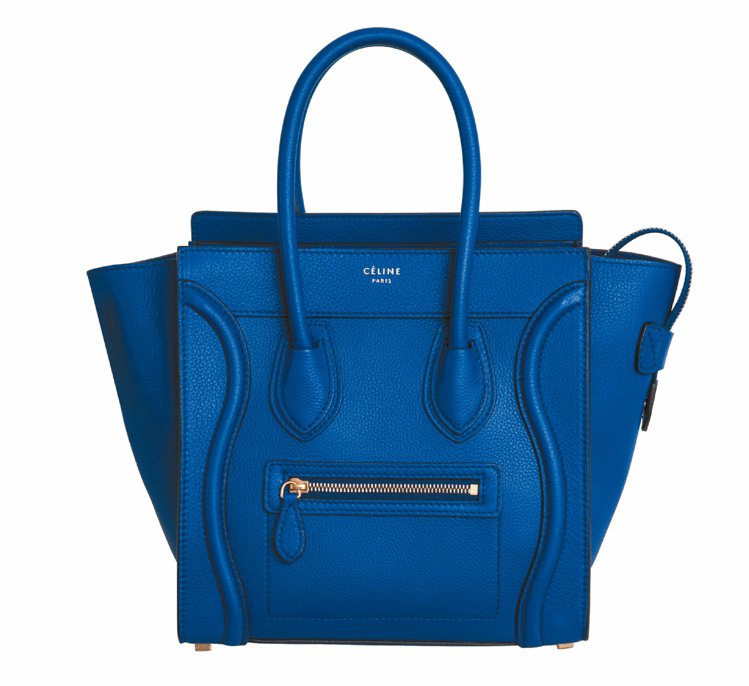 Luggage寶藍色小牛皮提包，94,000元。圖／CELINE提供