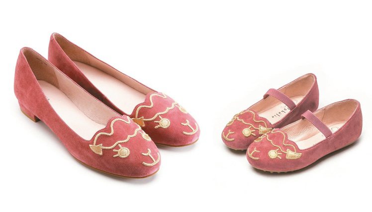 Ophelie MACHIKO羊絨動物樂福鞋3,680元(左)、童鞋2,280元。圖／業者提供