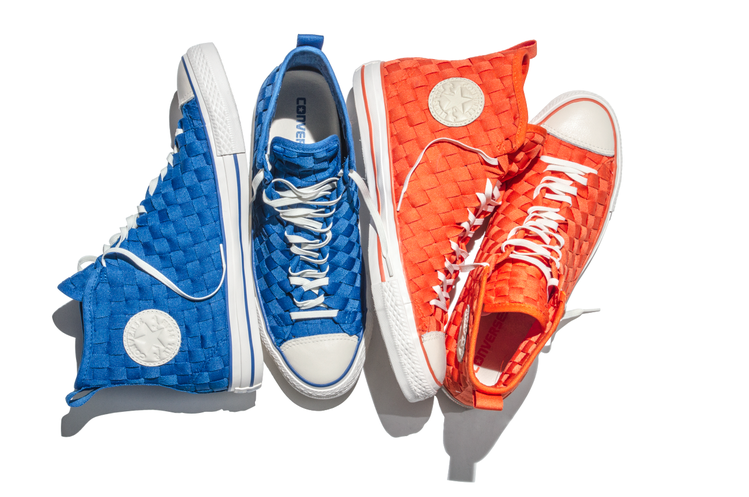CONVERSE Chuck Taylor All Star 純色編織系列再添新成員，日前推出橙、藍高筒鞋款，展現更繽紛亮眼的時尚態度。圖／CONVERSE提供