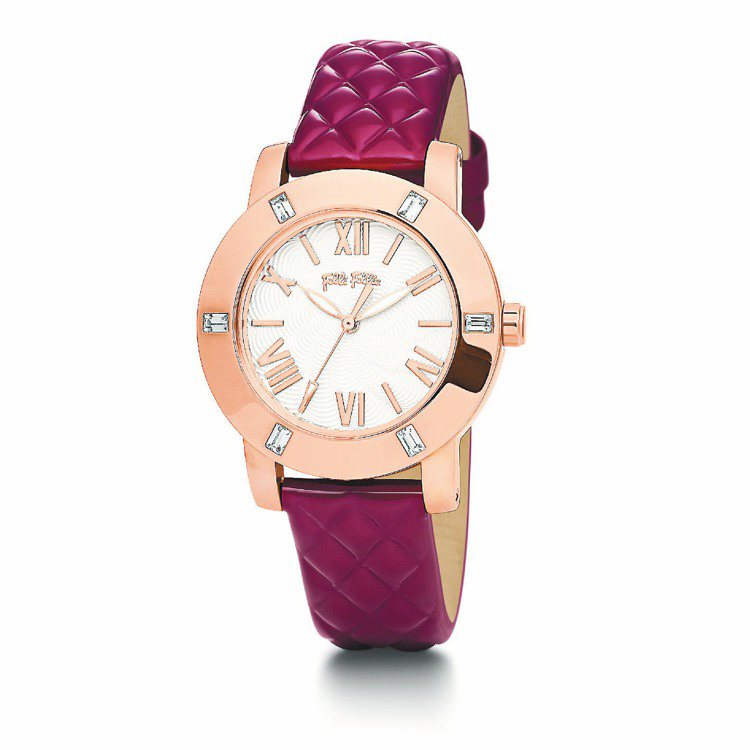 全新Donatella系列腕表的表帶有多種顏色可選，定價8,390元。圖／Folli Follie提供