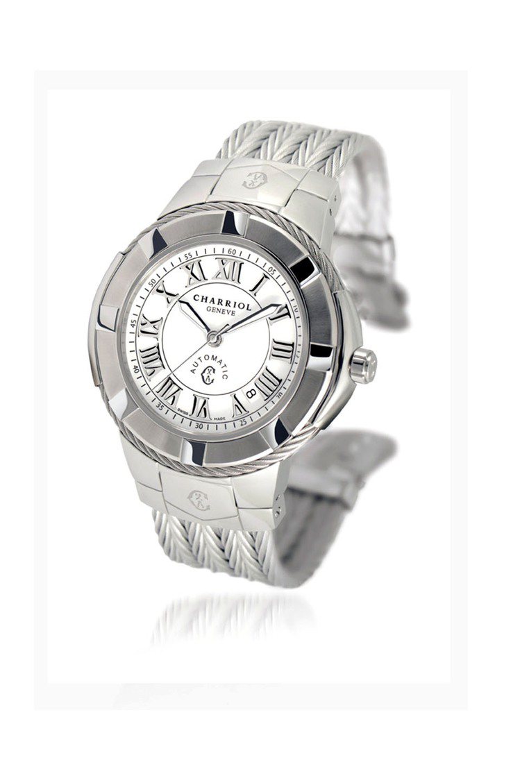 CELTIC®機械腕錶-白色 NT,400。圖／夏利豪提供