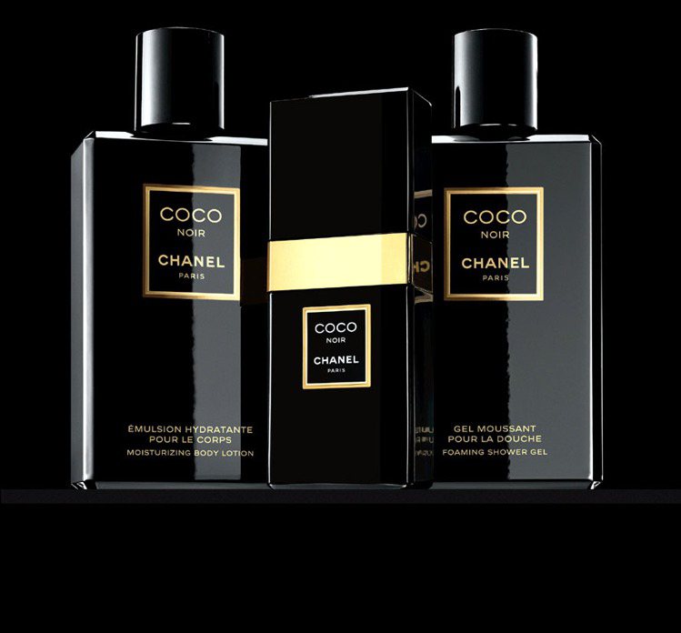 黑色COCO香氛系列推出35ml限量版香水、200ml沐浴乳及乳液。圖／香奈兒提...