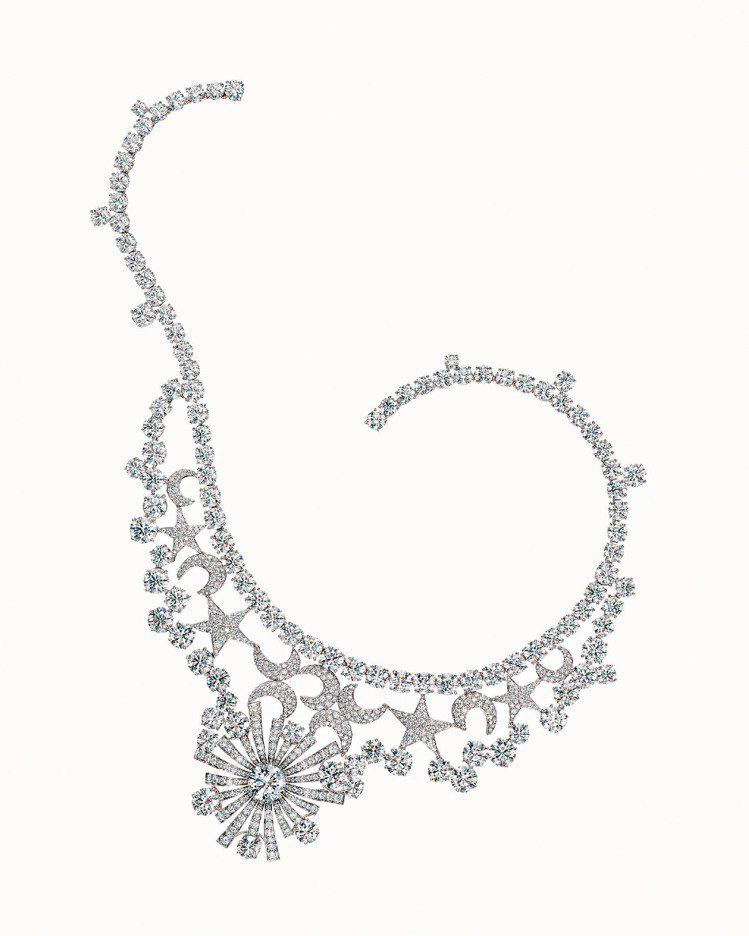 Jean Schlumberger設計的Stars and Moons鑽石項鍊，被天心稱做許願項鍊，9,702萬元。圖／TIFFANY提供