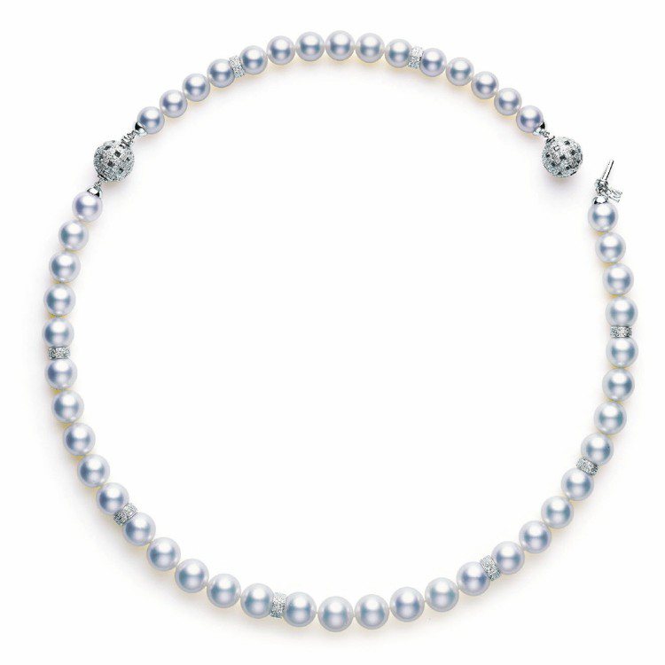 MIKIMOTO Wa Collection 南洋珠鑽石串鍊，價格店洽。圖／MIKIMOTO提供