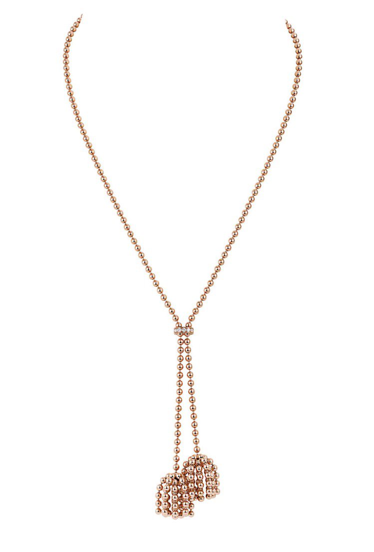 卡地亞Paris Nouvelle Vague系列Petillante項鍊，玫瑰金鑲嵌鑽石，約51萬5,000元。圖／Cartier提供
