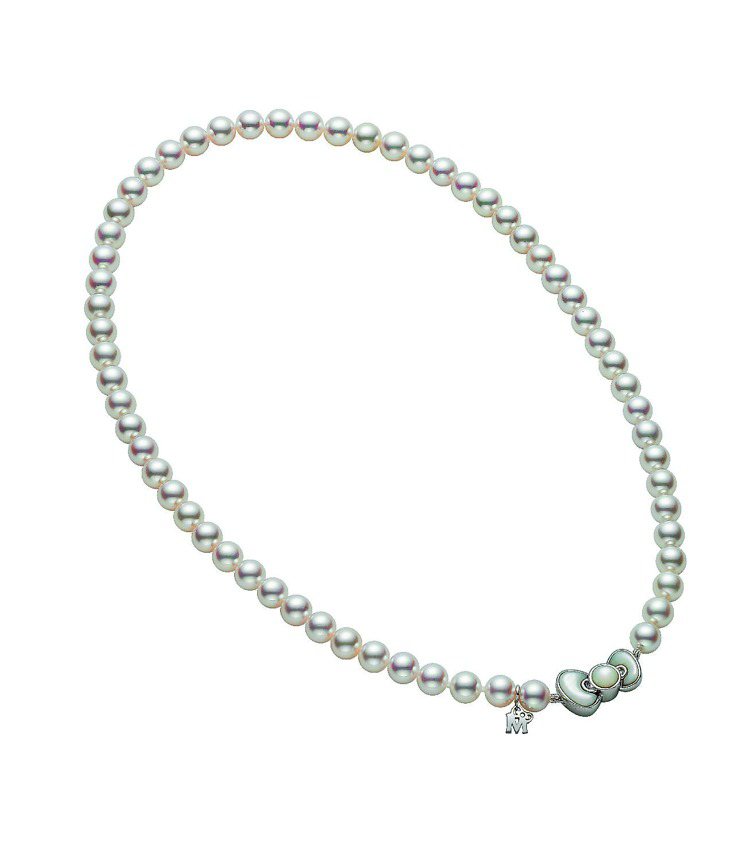 MIKIMOTO×HELLO KITTY台灣限量款珍珠串鍊，22萬3,000元。圖／MIKIMOTO提供