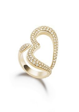 楊千霈配戴的伯爵Piaget Heart指環。圖／Piaget提供