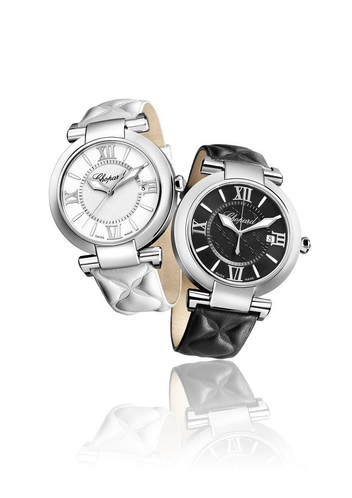 蕭邦Imperiale  Black & White男女對錶，建議售價217,000元。圖／迪生提供