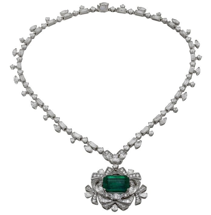 BVLGARI頂級祖母綠珠寶項鍊。圖／Bvlgari提供