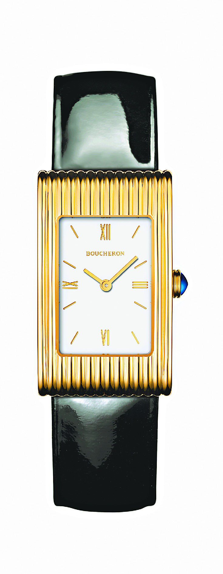 Boucheron Reflet系列腕表M型，長方形表殼展現復古美，39萬7,000元。圖／Boucheron提供