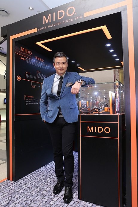 金鐘影帝李銘順出席MIDO瑞士美度表香榭系列動力儲存80小時新品發表會。圖／MIDO提供