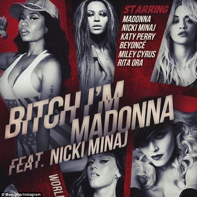流行女皇瑪丹娜新單曲《Bitch,h I'm Madonna》找來碧昂...