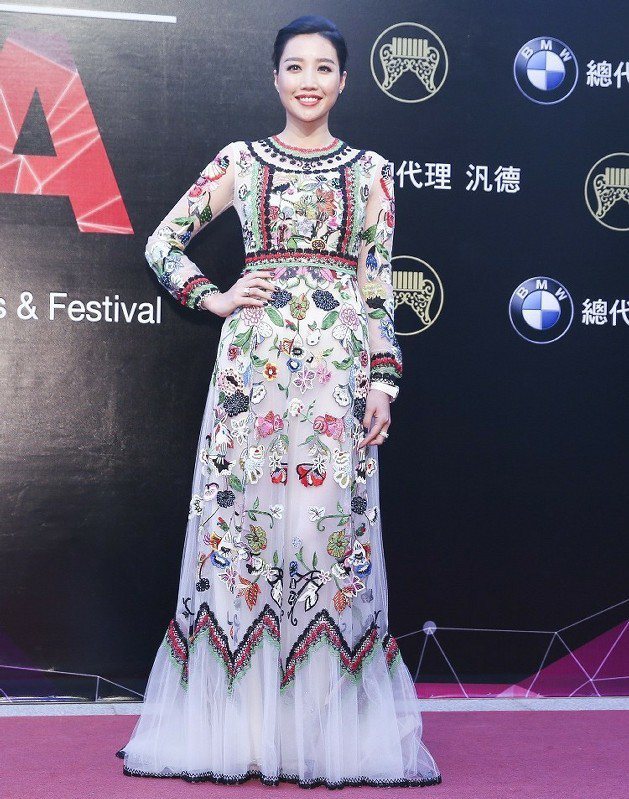 A-Lin身穿Valentino民俗風刺繡禮服。圖／本報系資料照片