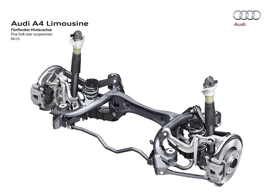 全新五連式懸吊提升其運動性能。 Audi提供