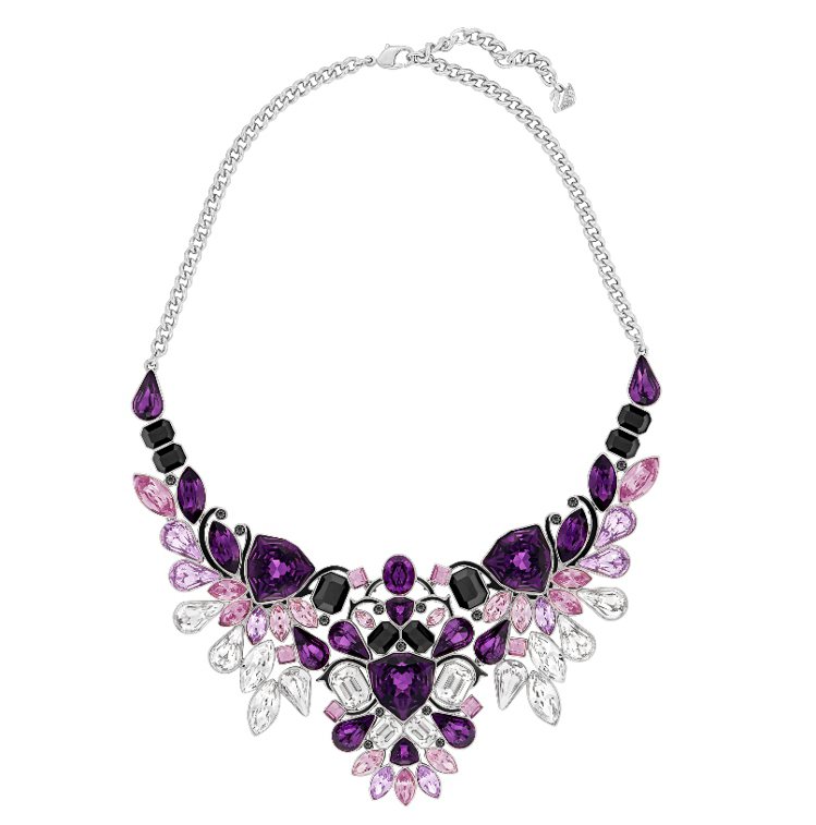Impulse項鍊，各種深淺紫色水晶構成浪漫氛圍，17,900元。圖╱施華洛世奇提供